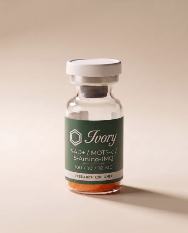 NAD+ + MOTS-c + 5-Amino-1MQ Blend, Ivory research vial